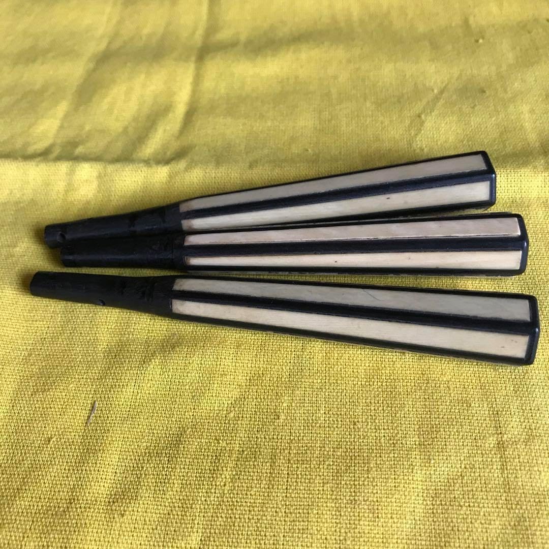 細棹三味線用天然糸巻 最高級天然素材 三味線糸巻き3本セット 細棹 中棹 素六面取り